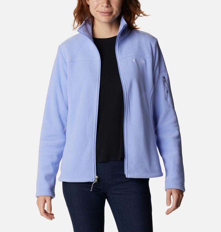 Women's Columbia Fast Trek II Fleece Jackets Light Blue | CA-E0351