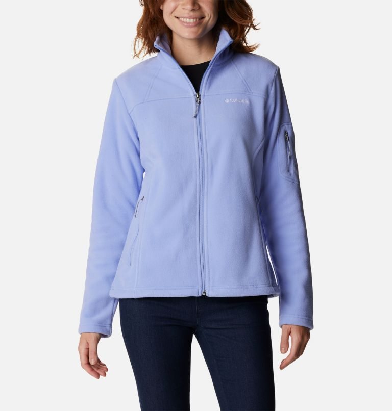 Women\'s Columbia Fast Trek II Fleece Jackets Light Blue | CA-E0351