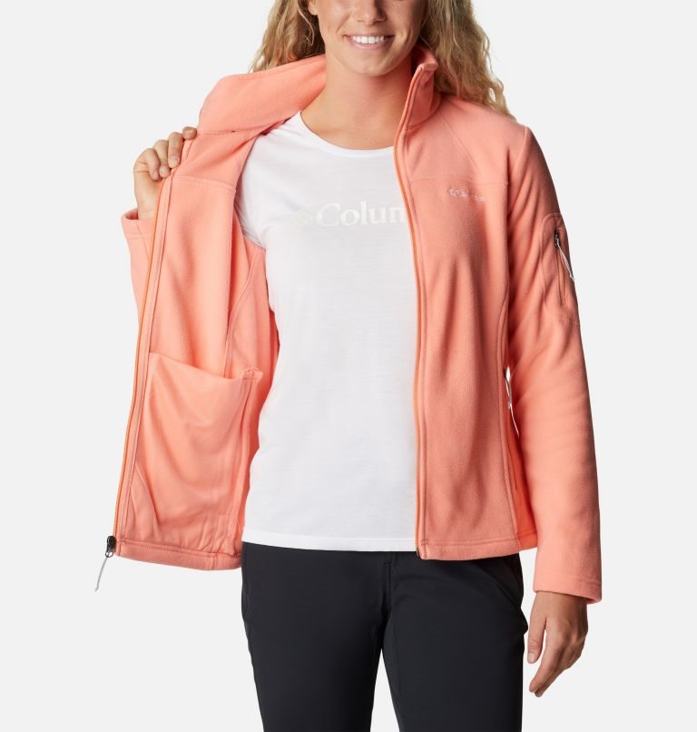 Women's Columbia Fast Trek II Fleece Jackets Coral | CA-U084A