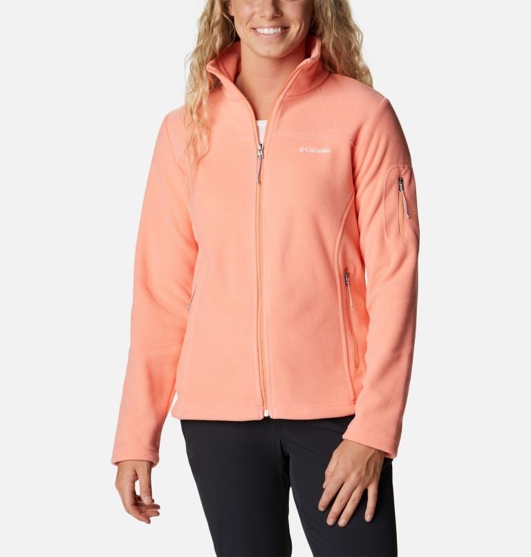 Women's Columbia Fast Trek II Fleece Jackets Coral | CA-U084A