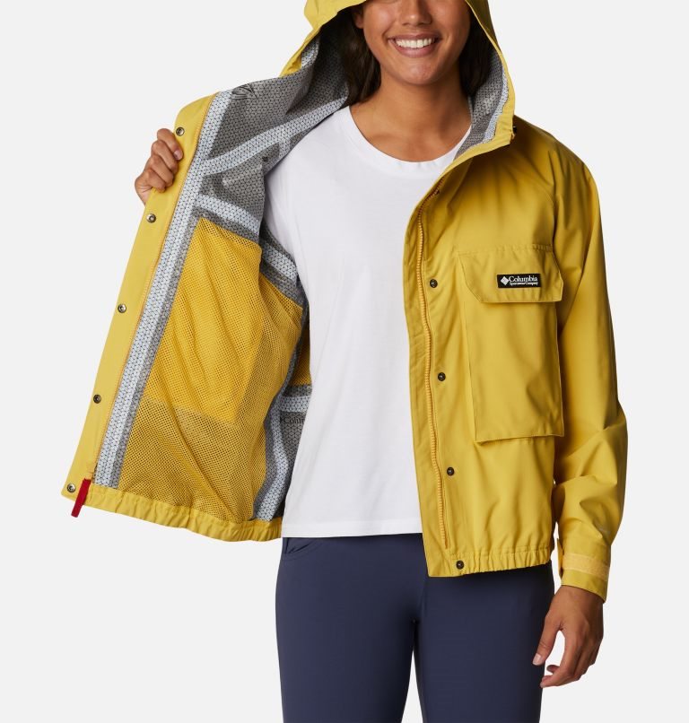 Women's Columbia Field Creek Fraser Cropped Shell Jackets Yellow | CA-Y60C1