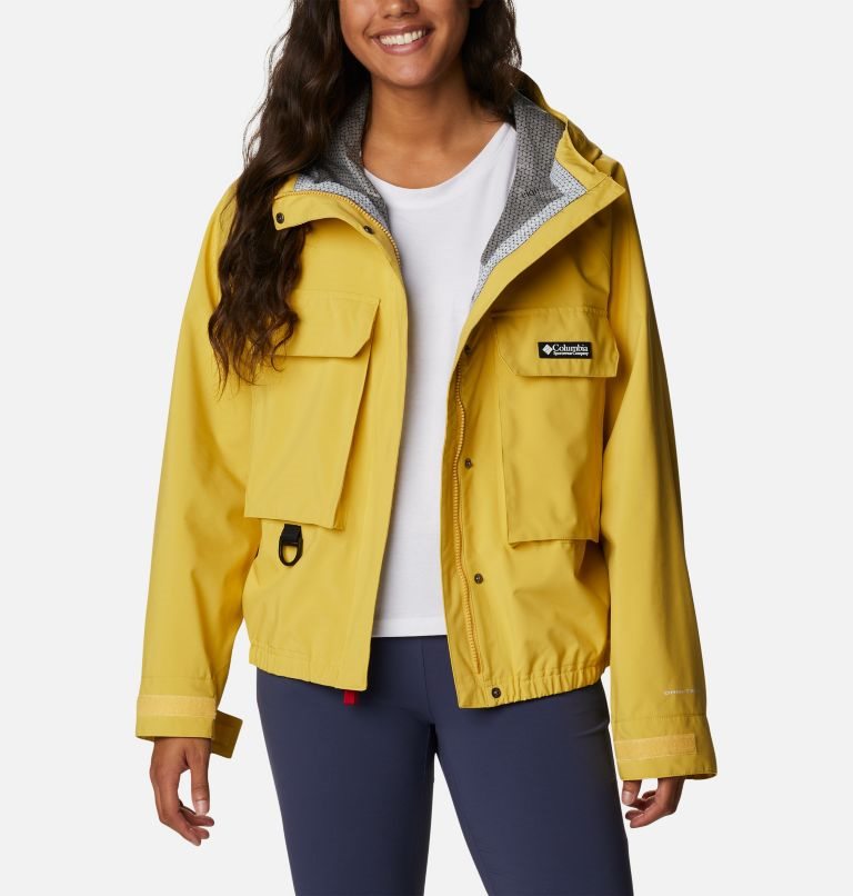 Women's Columbia Field Creek Fraser Cropped Shell Jackets Yellow | CA-Y60C1