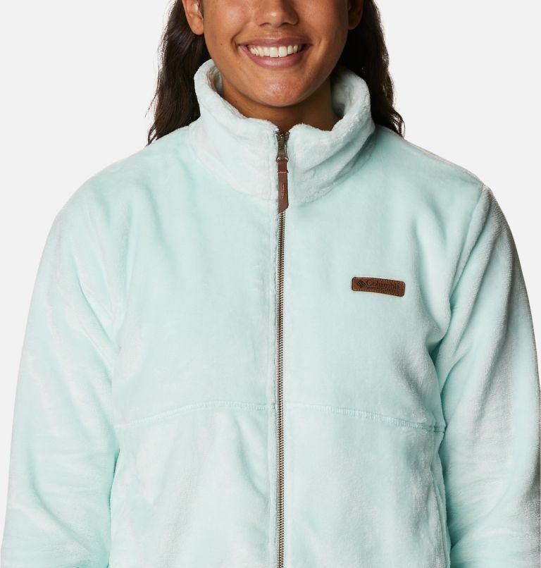 Women's Columbia Fireside Full Zip Fleece Jackets Turquoise | CA-X6LA0