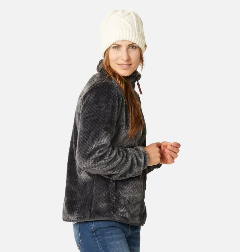 Women's Columbia Fireside II Sherpa Full Zip Fleece Jackets Black | CA-J5AC3