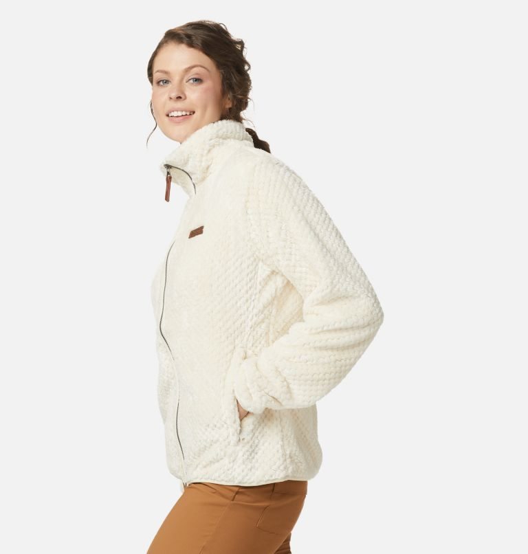 Women's Columbia Fireside II Sherpa Full Zip Fleece Jackets Cream | CA-V4C5L