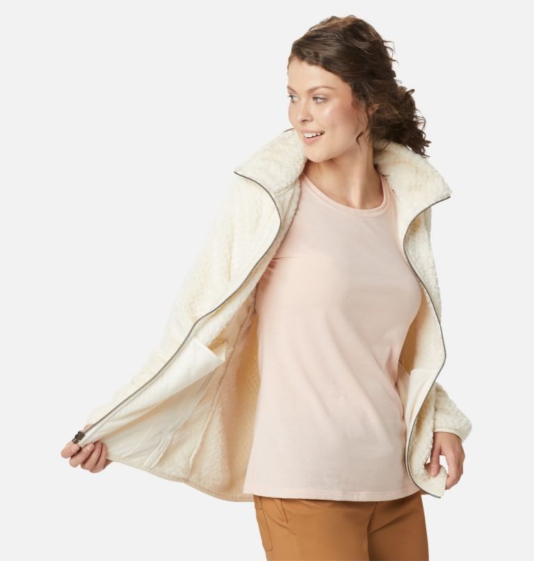 Women's Columbia Fireside II Sherpa Full Zip Fleece Jackets Cream | CA-V4C5L