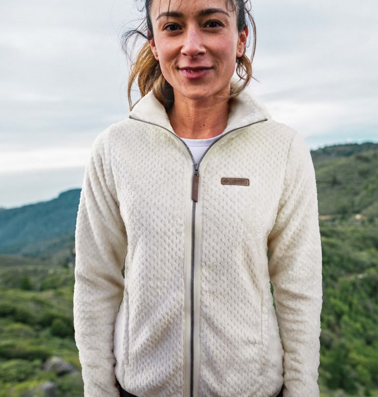 Women's Columbia Fireside II Sherpa Full Zip Fleece Jackets Cream | CA-V4C5L