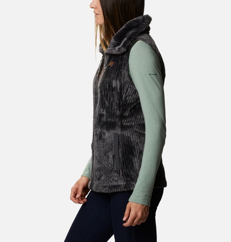 Women's Columbia Fireside Sherpa Vest Black | CA-P34L1