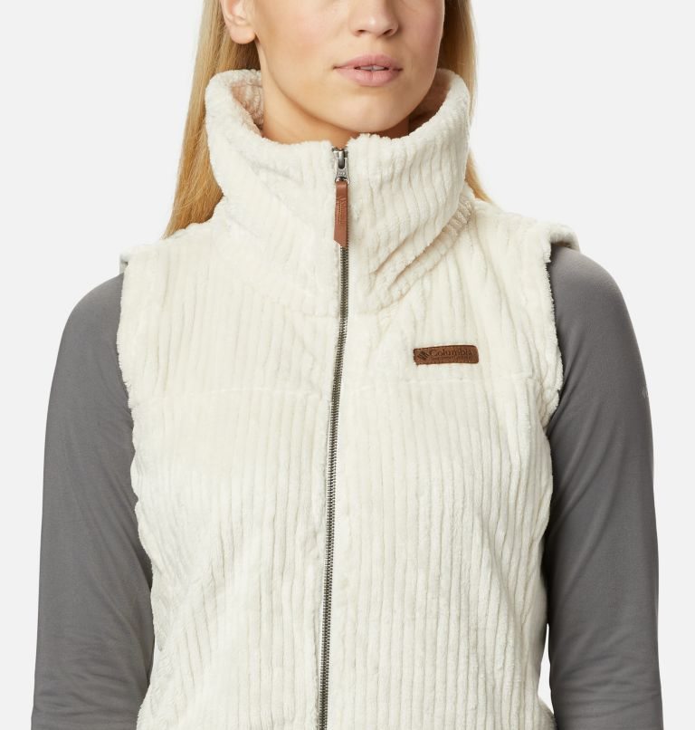 Women's Columbia Fireside Sherpa Vest Cream | CA-J580C