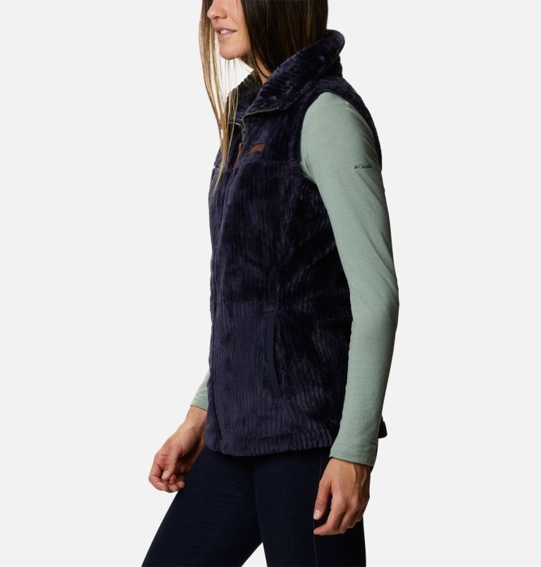 Women's Columbia Fireside Sherpa Vest Navy | CA-C3065