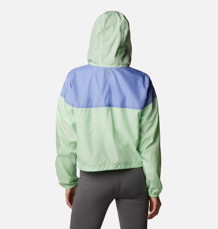 Women's Columbia Flash Challenger Cropped Windbreaker Jackets Mint | CA-I0136