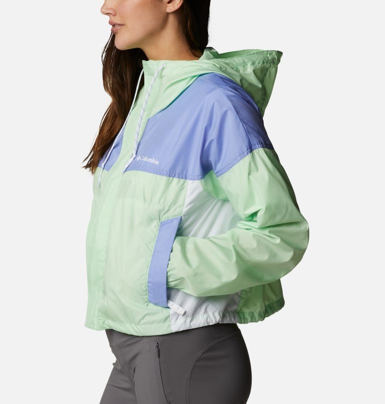 Women's Columbia Flash Challenger Cropped Windbreaker Jackets Mint | CA-I0136