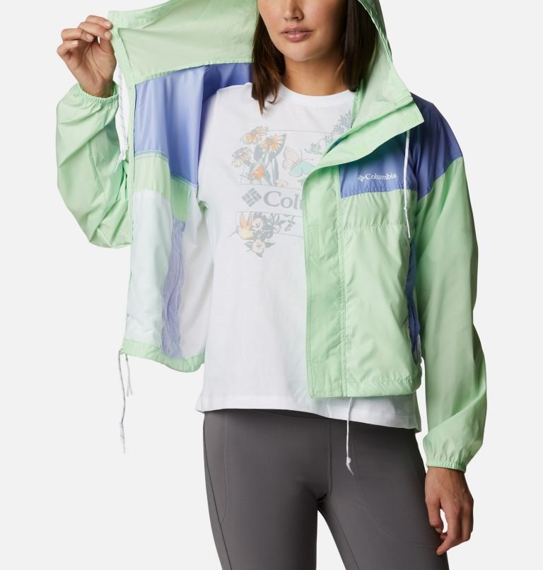 Women's Columbia Flash Challenger Cropped Windbreaker Jackets Mint | CA-I0136