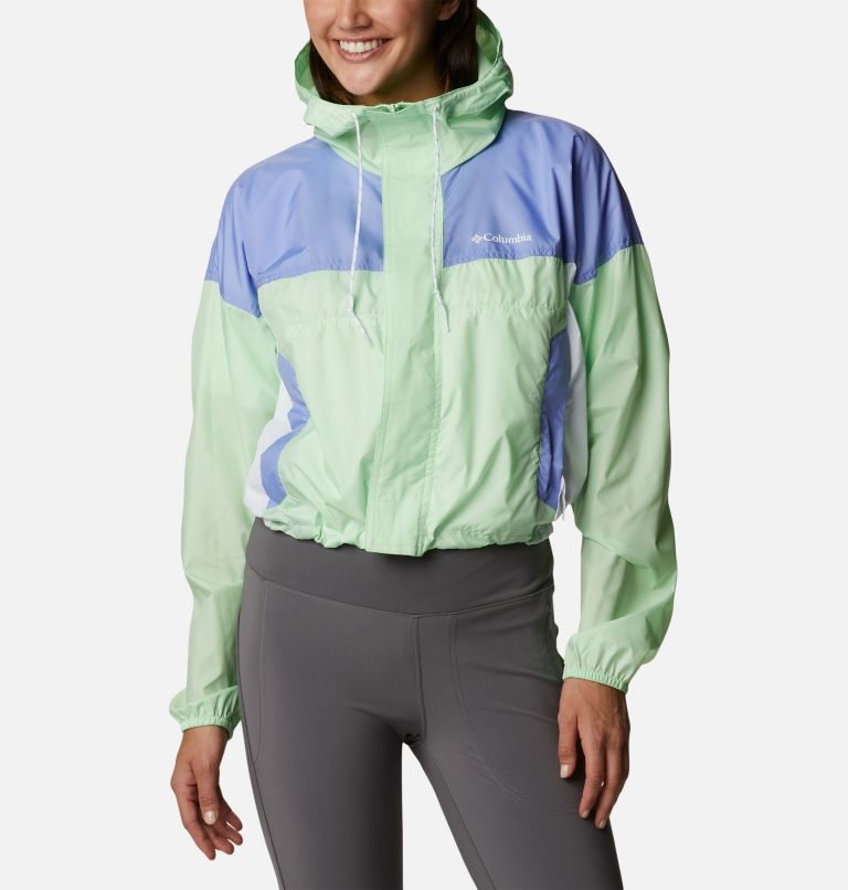 Women's Columbia Flash Challenger Cropped Windbreaker Jackets Mint | CA-I0136