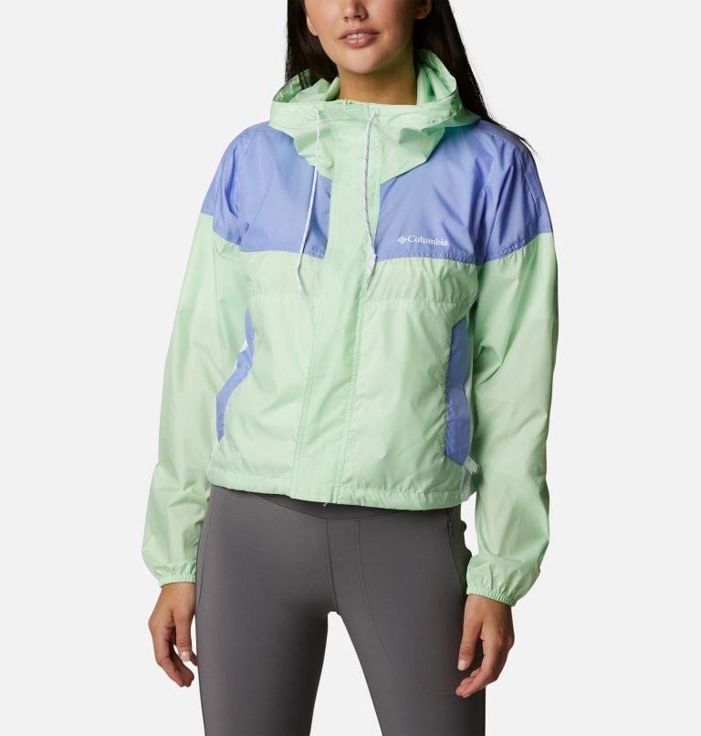 Women\'s Columbia Flash Challenger Cropped Windbreaker Jackets Mint | CA-I0136