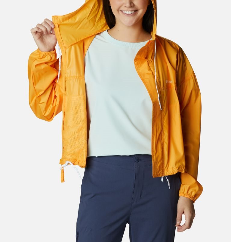 Women's Columbia Flash Challenger Cropped Windbreaker Jackets Mango | CA-P4015