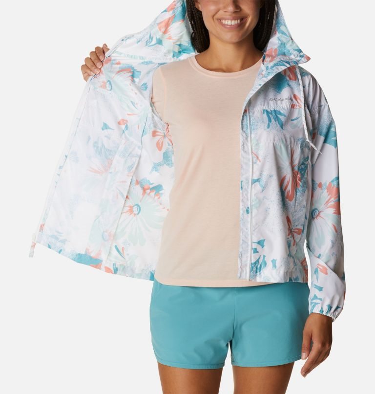 Women's Columbia Flash Challenger Novelty Windbreaker Jackets Flower | CA-SC8A1