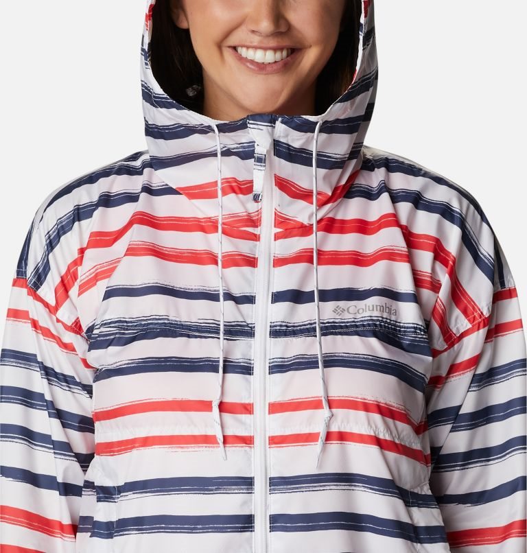 Women's Columbia Flash Challenger Novelty Windbreaker Jackets Stripe | CA-Y0486