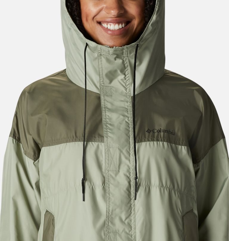 Women's Columbia Flash Challenger Windbreaker Jackets Olive | CA-W04C6