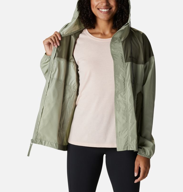 Women's Columbia Flash Challenger Windbreaker Jackets Olive | CA-W04C6