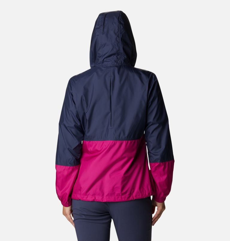 Women's Columbia Flash Forward Windbreaker Jackets Navy / Fuchsia | CA-C5C16