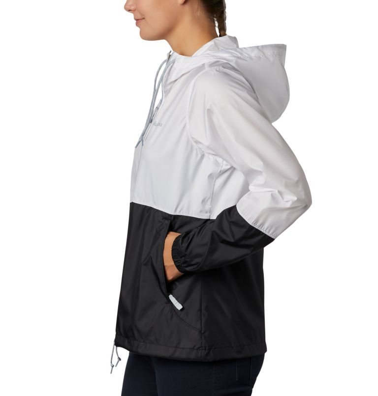 Women's Columbia Flash Forward Windbreaker Jackets White / Black | CA-E3A4C