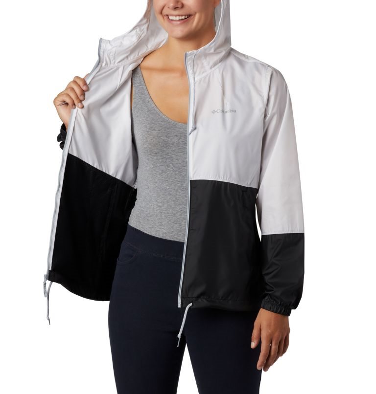 Women's Columbia Flash Forward Windbreaker Jackets White / Black | CA-E3A4C