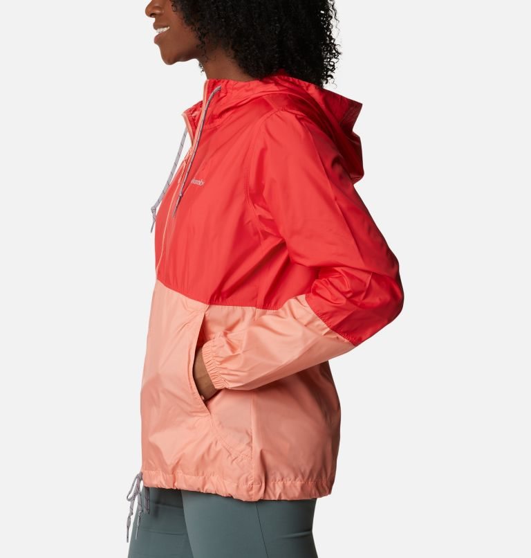 Women's Columbia Flash Forward Windbreaker Jackets Red / Coral | CA-R81L5