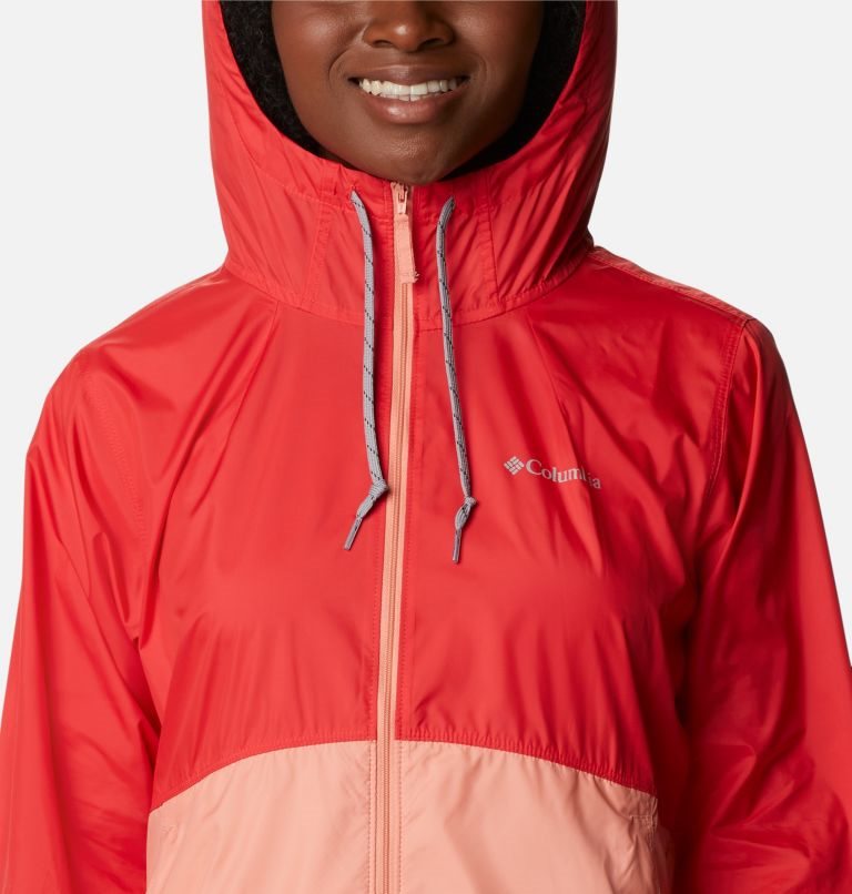 Women's Columbia Flash Forward Windbreaker Jackets Red / Coral | CA-R81L5