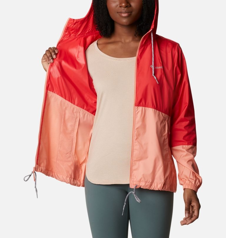 Women's Columbia Flash Forward Windbreaker Jackets Red / Coral | CA-R81L5