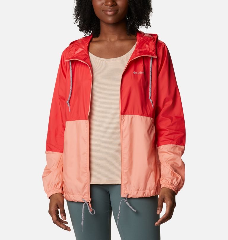 Women's Columbia Flash Forward Windbreaker Jackets Red / Coral | CA-R81L5