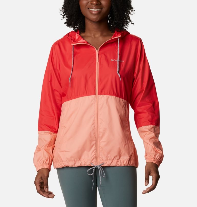 Women\'s Columbia Flash Forward Windbreaker Jackets Red / Coral | CA-R81L5