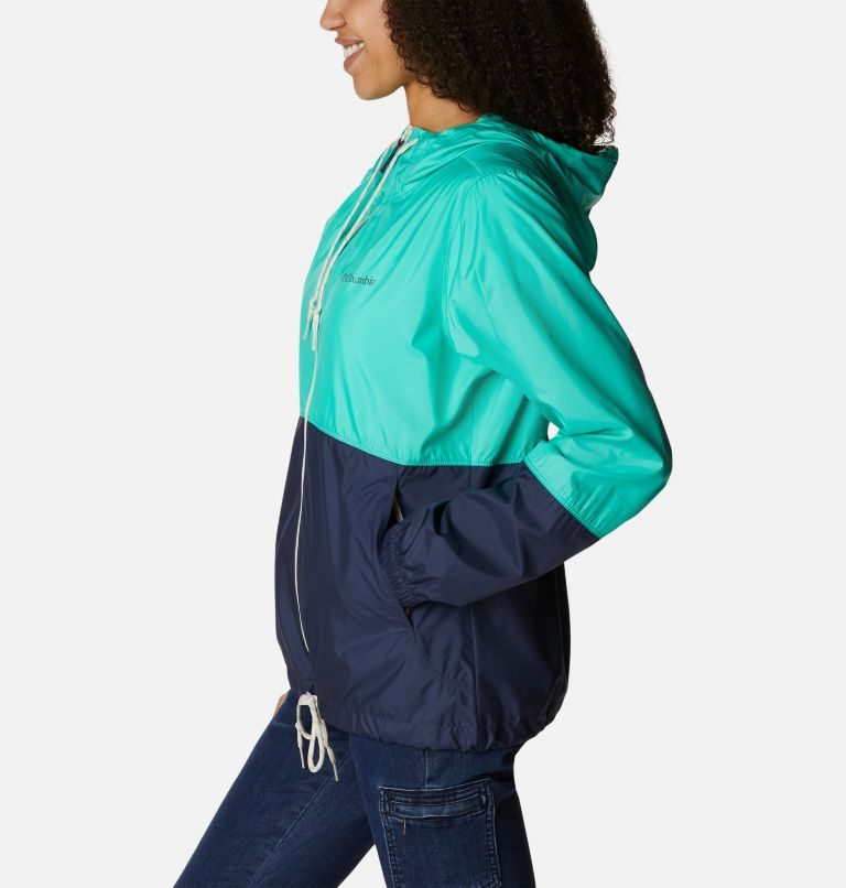 Women's Columbia Flash Forward Windbreaker Jackets Turquoise / Navy | CA-W561C