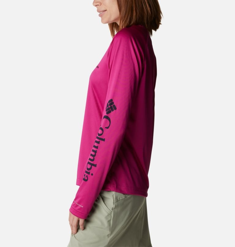 Women's Columbia Fork Stream Long Sleeve Sweatshirts Fuchsia | CA-FAC34