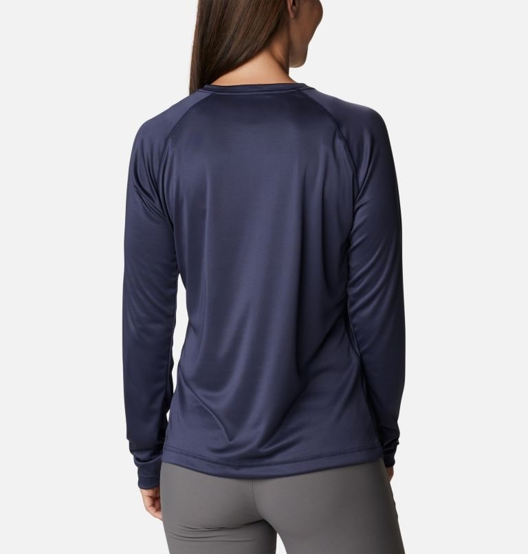 Women's Columbia Fork Stream Long Sleeve Sweatshirts Navy | CA-RC46L