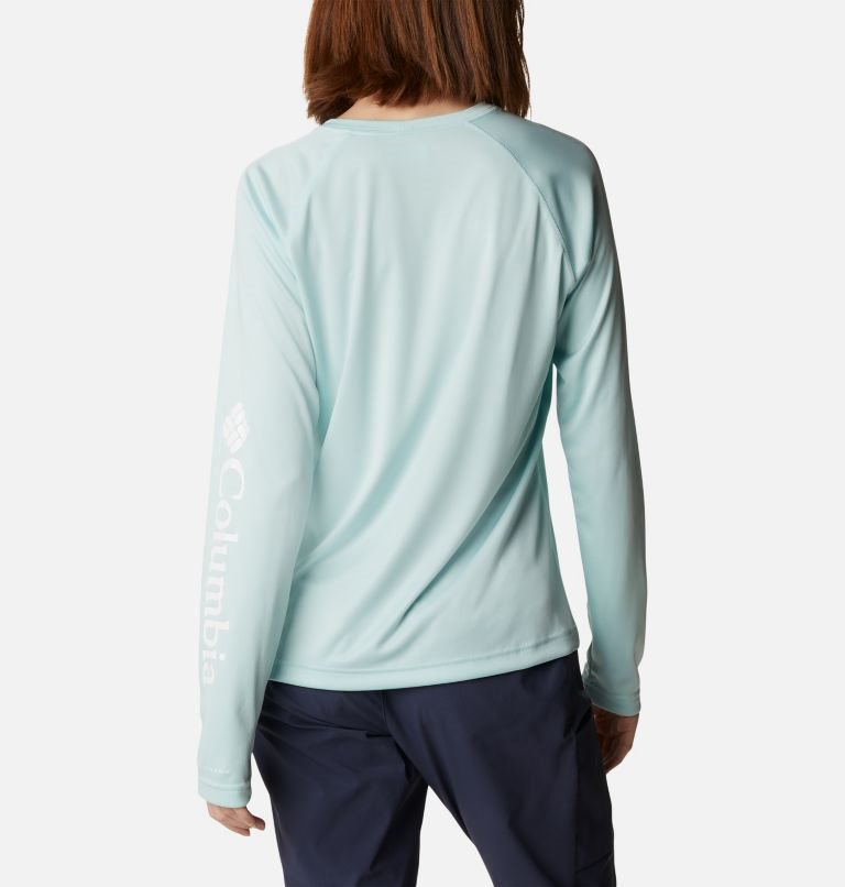 Women's Columbia Fork Stream Long Sleeve Sweatshirts Turquoise | CA-Z6C3L