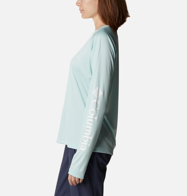 Women's Columbia Fork Stream Long Sleeve Sweatshirts Turquoise | CA-Z6C3L