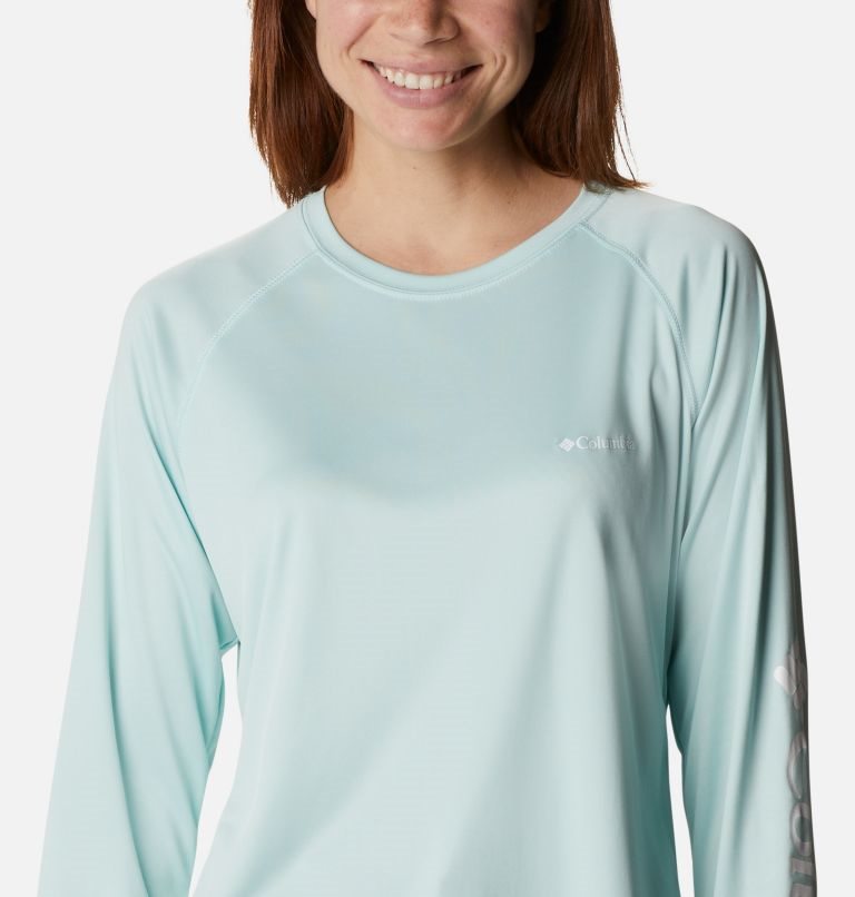 Women's Columbia Fork Stream Long Sleeve Sweatshirts Turquoise | CA-Z6C3L