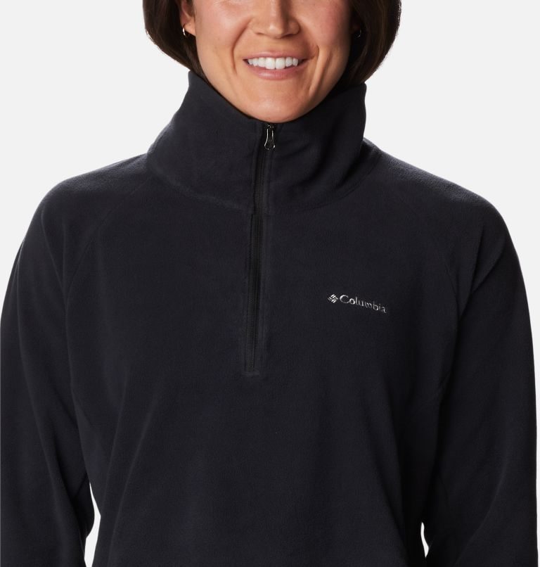 Women's Columbia Glacial Cropped Fleece II Sweatshirts Black | CA-I4A0C