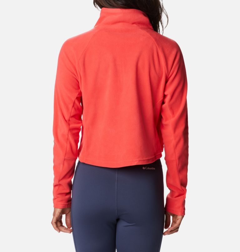 Women's Columbia Glacial Cropped Fleece II Sweatshirts Red | CA-R05A3