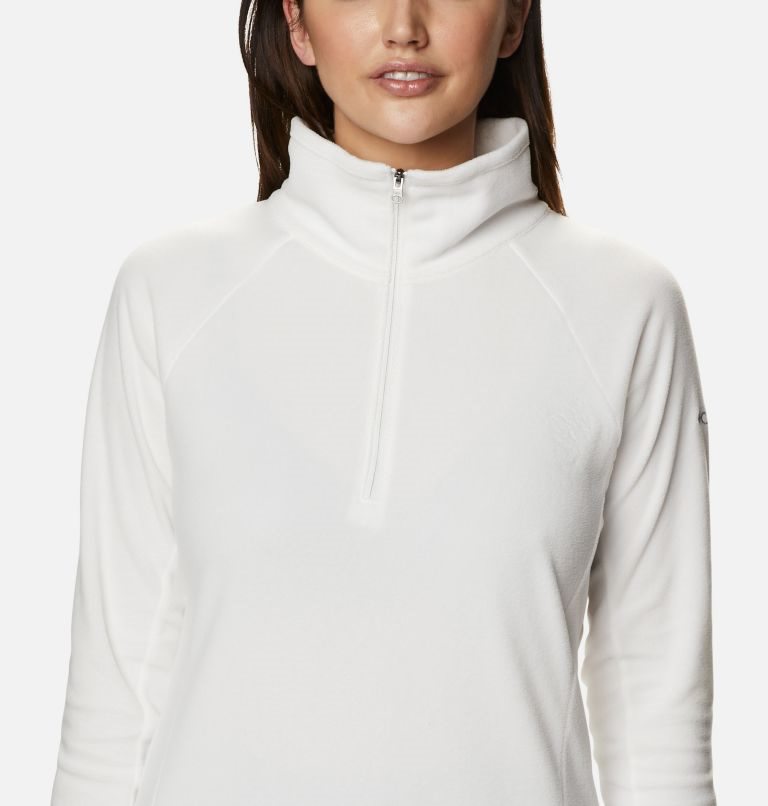 Women's Columbia Glacial IV Half Zip Fleece Sweatshirts White | CA-A538A