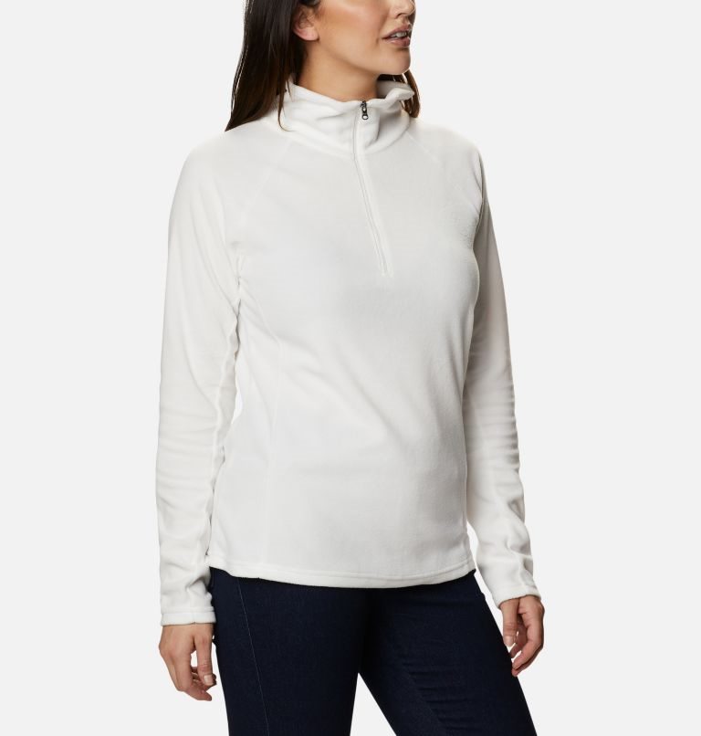 Women's Columbia Glacial IV Half Zip Fleece Sweatshirts White | CA-A538A