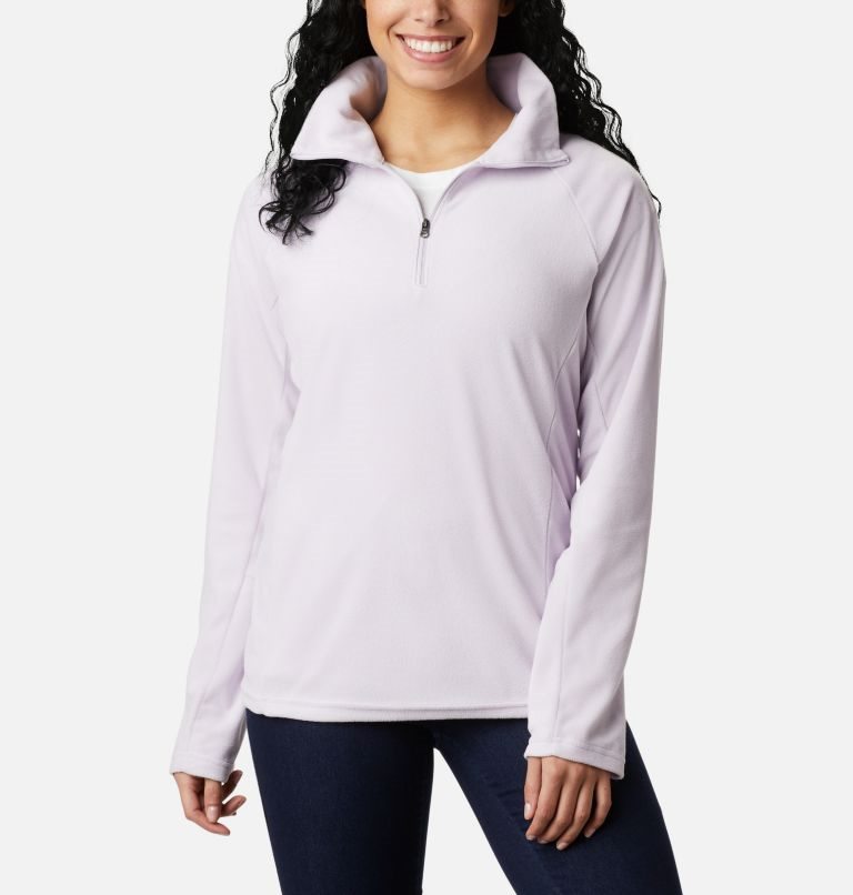 Women\'s Columbia Glacial IV Half Zip Fleece Sweatshirts White | CA-CAC53