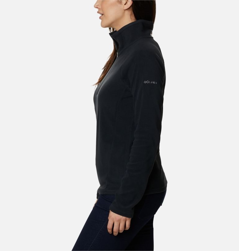 Women's Columbia Glacial IV Half Zip Fleece Sweatshirts Black | CA-ECL43