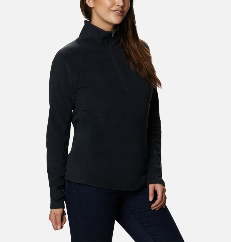 Women's Columbia Glacial IV Half Zip Fleece Sweatshirts Black | CA-ECL43