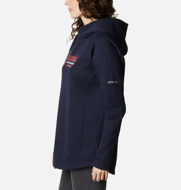 Women's Columbia Hart Mountain II Hoodie Navy | CA-L164C