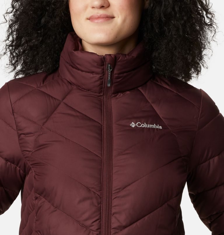 Women's Columbia Heavenly Down Jackets Burgundy | CA-XL346