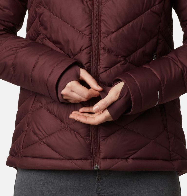 Women's Columbia Heavenly Down Jackets Burgundy | CA-XL346