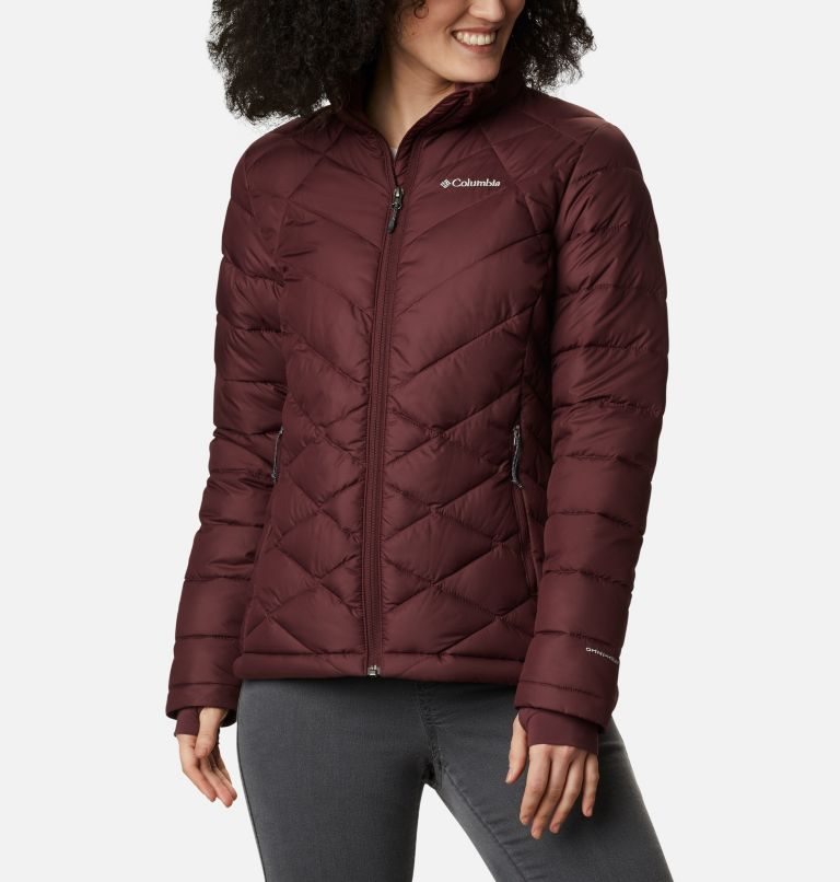 Women\'s Columbia Heavenly Down Jackets Burgundy | CA-XL346