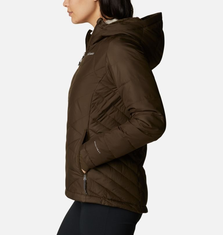 Women's Columbia Heavenly Hooded Jackets Dark Brown | CA-H4861